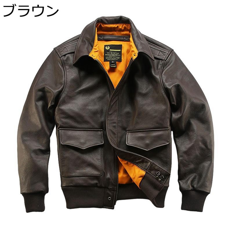 メンズ 牛革ジャケット 本革 フライトジャケット ライダース 防寒着 防風 レザーアウター ブルゾン 春秋冬 ファスナー 作業着 バイク 外出 お洒落 オートバイ用コート・ジャケット