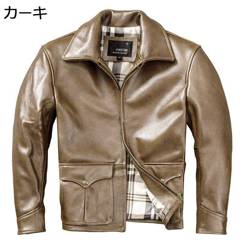 牛革ジャケット メンズ 本革 ライダースジャケット 防寒着 防風 レザーアウター ブルゾン 春秋冬 ファスナー バイク 上着 かっこいい キャンプ 多機能 韓国風