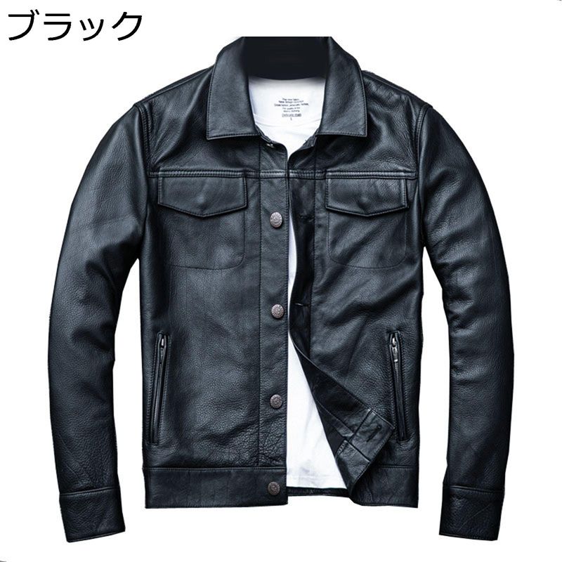 牛革ジャケット メンズ 本革 ショートコート 保温 防風 保温性 レザーアウター ブルゾン 春秋冬 ジップアップ 軽量 上着 ライダース 登山 ファッション