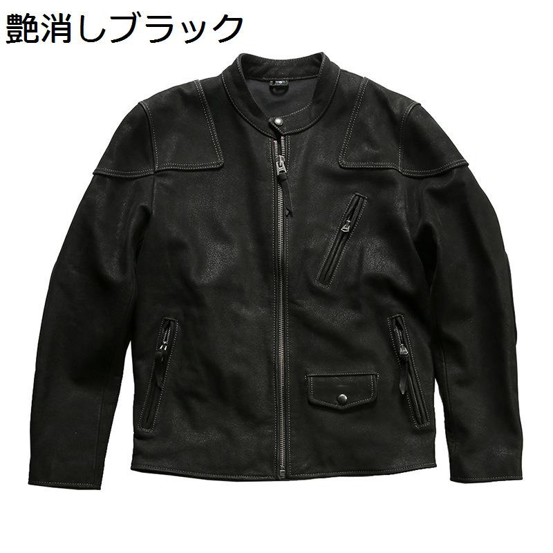 本革ジャケット 牛革 メンズ ライダースジャケット 防風 保温性 本革アウター 革ジャン ブルゾン 春秋冬 ジップアップ ハイネック 軽量 上着 キャンプ 多機能 韓国風｜ショップ郷上