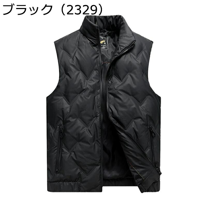 ダウンベスト 90ダウン入り M-7XL パファーベスト メンズ ウィンター 無袖ジャケット キルティング フルジップ 冬服 襟付き 軽いベスト 暖かい あったか 防寒 撥水 柔らかい肌触り トップス 大人 作業着 父の日