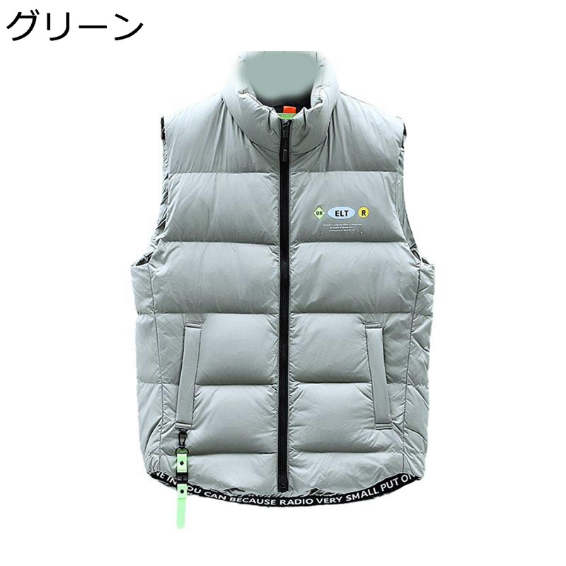 メンズ ベスト ダウンベスト プリント アウターベスト ゴルフウエア インナー 80ダウンベスト ライトウエイト 秋 冬服 大きいサイズ 無袖ジャケット 防寒発熱 ゆったり カジュアル アウター ジュニア