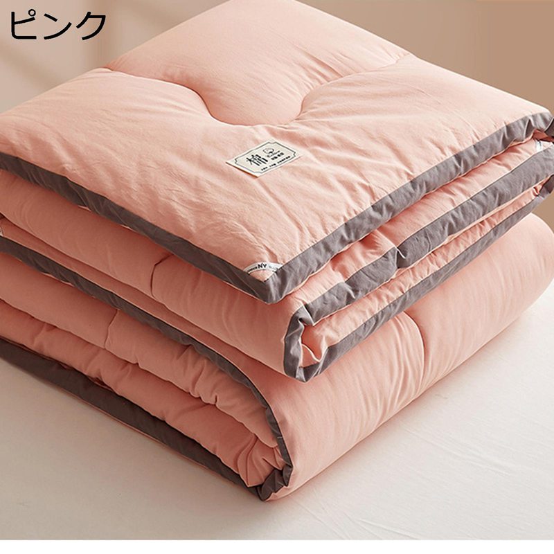 掛けふとん セミダブル 厚手 両面使える 冬用 肌掛け布団 吸湿発熱わた ふわふわ 静電気対策 無地 蓄熱綿で暖かさUP 洗える 軽量 毛玉なし 北欧風 掛け心地よい 寝室 新生活