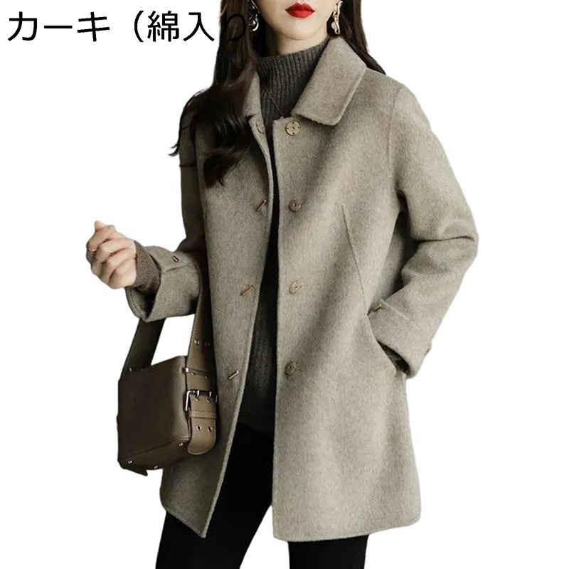 ラシャコート レディース チェスターコート ミモレ丈 ジャケット ポケット ブラック グレー 大きいサイズ 秋冬着 カジュアル 体型カバー 着回し力 上着 アウター 羽織 通勤通学 日常 普段着