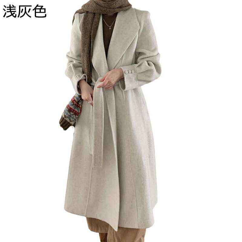 レディース ウール アンクル丈 ラシャコート ロングコート トレンチコート 秋冬服 おしゃれ カジュアル ゆったり あったか 羽織り 女性 日常着用 通勤 オフィス|ショップ郷上