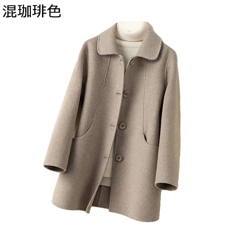 羊毛100 羊毛厚地の外套 チェスターコート レディース 真っただ中丈 商行為上衣 秋冬服 折り襟 衣嚢 好いたらしい 体型押しかぶせる ゆったり 雅びやか 流行り物 防寒着 通い 普段 旅する
