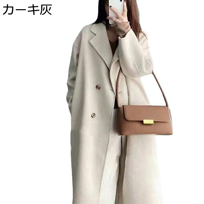 レディース チェスターコート ラシャコート ウール60% オーバーコート ロング丈 トレンチコート 秋冬服 カジュアル 体型カバー 着回し力 保温防寒 羽織 女性 外出 通勤 オフィス