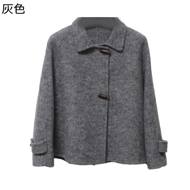 レディースジャケット ウールジャケット ウールコート ダッフルコート ショート 秋冬服 カジュアル 体型カバー 着回し力 あったか 羽織 女性 お出かけ デート オフィス 通勤 グレー ベージュ