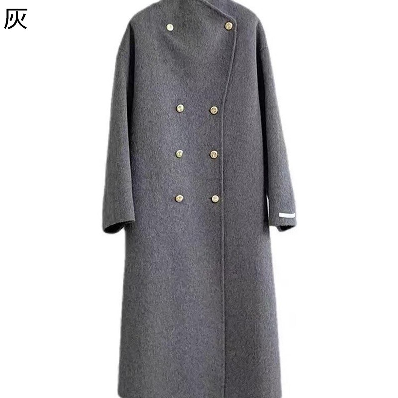 羊毛100 羊毛厚地の外套 チェスターコート レディース ダブル名取り草 トレンチコート 秋着 冬服 ロング上衣 好いたらしいめ 着痩せ ゆる感 流行り物 心地好い 防寒 旅する 日常 通い