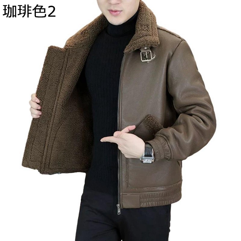 ボアジャケット メンズ ジャケット 防寒服 PU革 ファースナー アウター 裏起毛 長袖 快適 あったかい 無地 カジュアル カッコいい 防水 体型カバー ミリタリー 着痩せ 仕事着 着心地 防寒|ショップ郷上