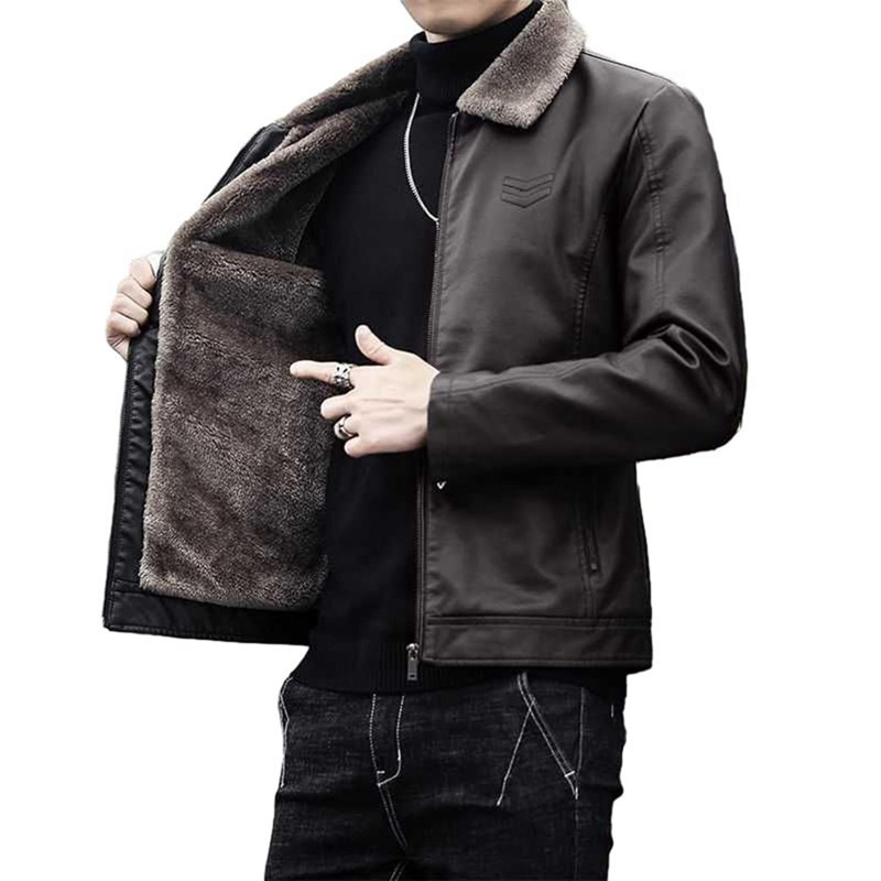 -4XL ライダースジャケット 裏起毛 メンズ レザージャケット 馬革 本革レザー 折襟 長袖 防寒コート ジップアップ 冬服 アウター バイク用 防風 カジュアル スタジャン 細身 紳士服 柔らか