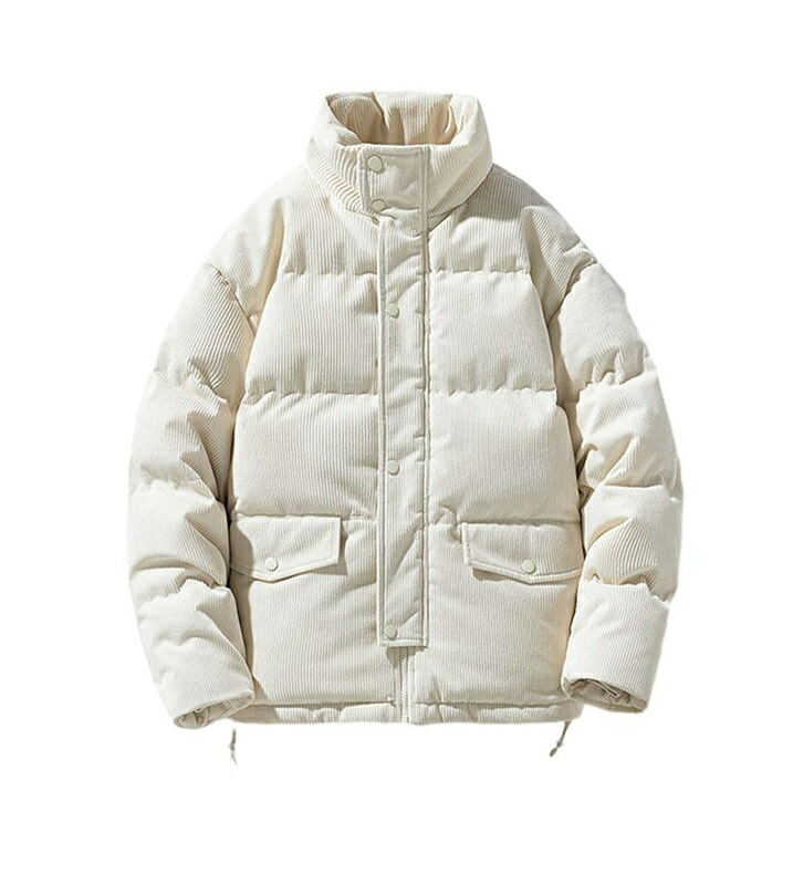 メンズ 中綿コート 綿入れジャケット コーデュロイブルゾン 防寒防風 綿服 あったかい 秋冬 ダウンアウター 立て襟 オーバーサイズ ミドル丈 カジュアル ポケット 通勤通学 レトロ オシャレ