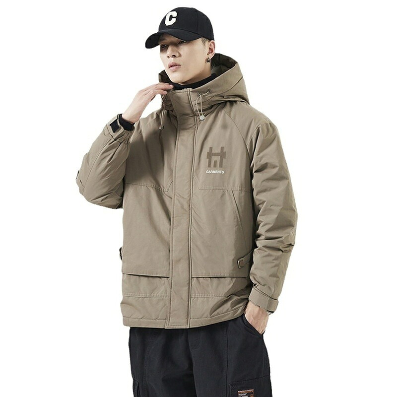 ダウンジャケット アウトドア メンズ ダウンコート ステンカラー 撥水 防風 M-4XL アウター 冬服 防寒コート ショット ダウンアウター ダウン80 紳士 冬服 保温 防風 無地 おしゃれ 登山