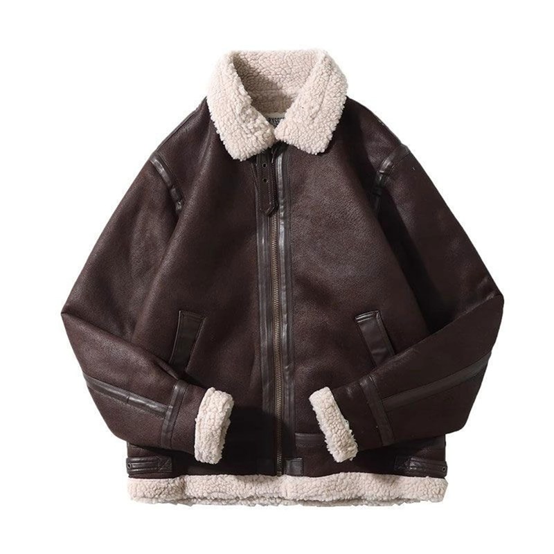 革ジャケット ライダースジャケット メンズ レディース 裏起毛 ボアジャケット バイクジャケット 秋着 冬服 ジッパー アウター ブルゾン 保温 防寒 スタジャン ビジネス カジュアル PU革 ブラウ｜ショップ郷上