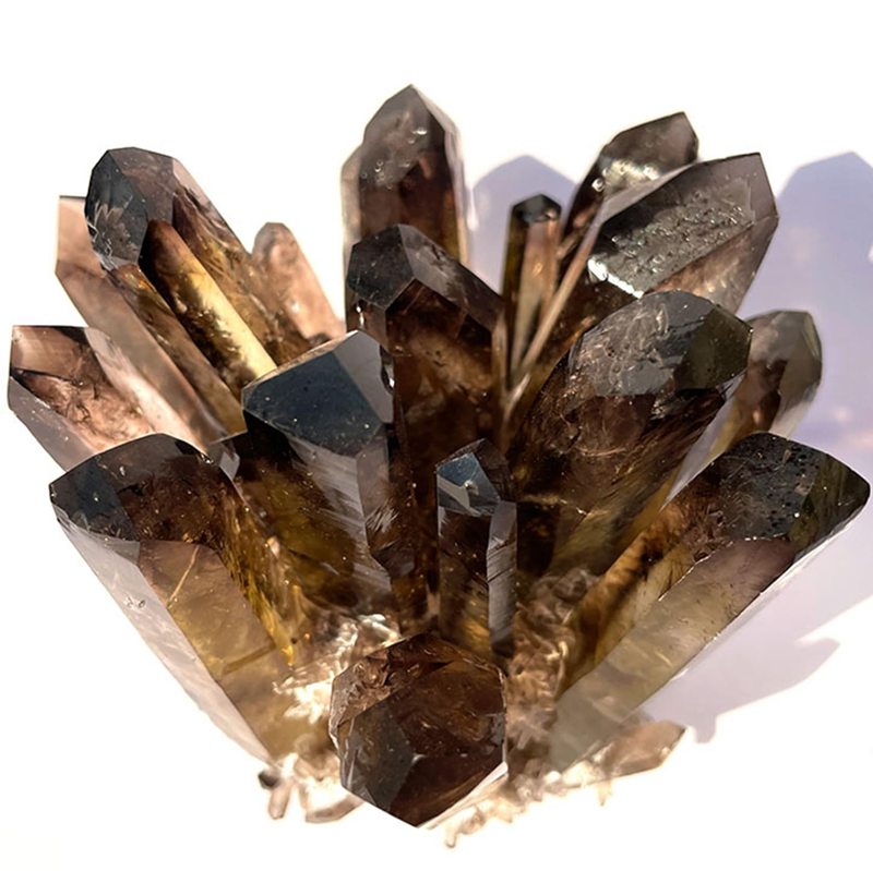 クリスタル 天然水晶 黒水晶 茶色水晶 天然石 六角柱 さざれ石 原石 インテリア 部屋飾り 本水晶 観賞用 風水 浄化セット クラスター さざれ 細石 パワーストーン クォーツ 浄化 お守り飾り