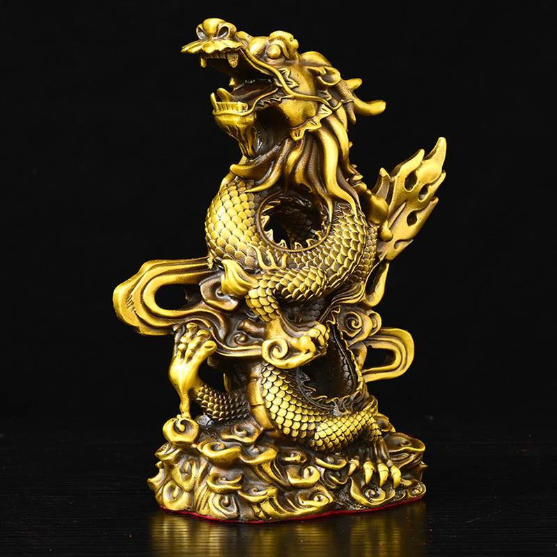 龍の置物 風水置物 銅製 真鍮 ゴールド 龍神様 ドラゴン 昇運金龍 金運 たつ 辰 財運 開運 お守り 風水グッズ 開運グッズ 縁起物 装飾オブジェ 飾り物 机 車 家 玄関 装飾 飾り 龍 龍の置