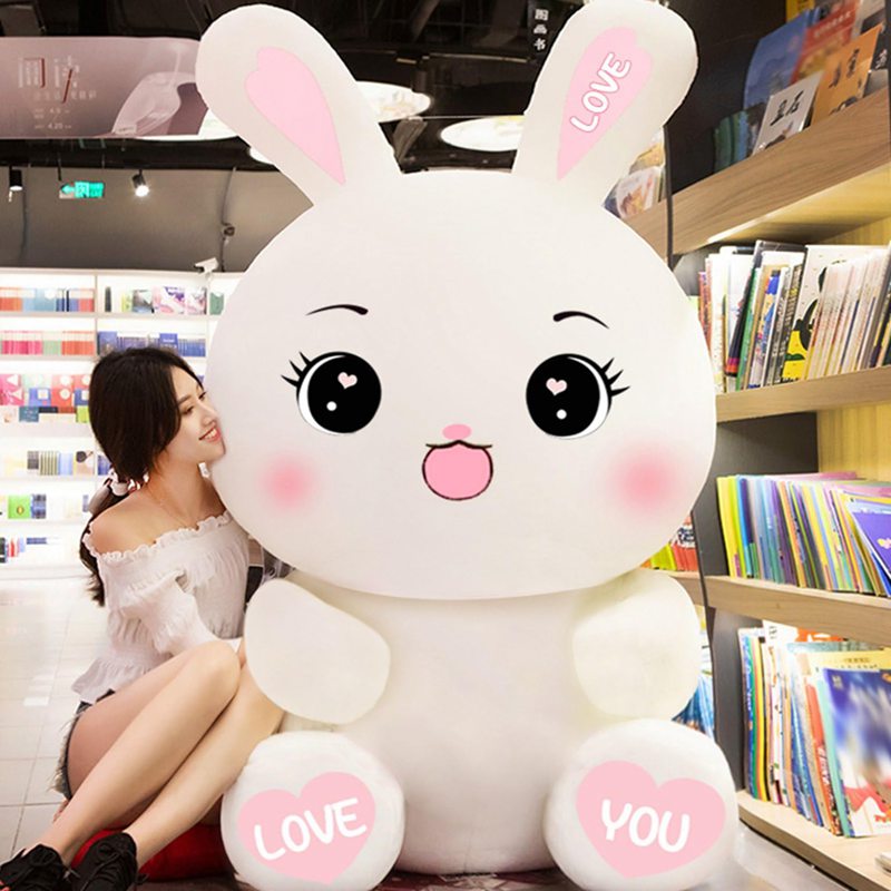 ロリータ兎 縫い包み 縫いぐるみ 白兎 うさぎ ウサギ 大きいサイズ 抱き枕 可愛い ドール クッション ふわふわ もこもこ インテリア 居眠り枕 面白い 萌え萌え 柔らかい プレゼント ギフト 80