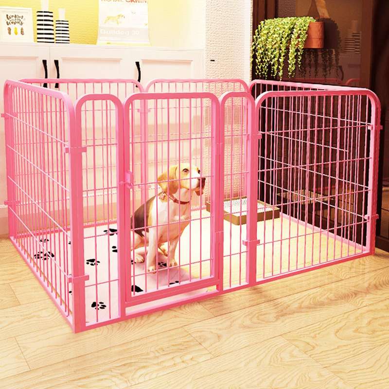 愛玩動物倶楽部 中小型犬・愛玩動物 カーボン鋼 愛玩動物駒寄せ バリアゲート プレイサークル 部屋の入り口付 折り畳み式 精神的な統合飾り気の無い 室内外兼用 犬伏せ籠 スチール写真製 複数形繋ぎ合わせる能力のある サクラ色 4枚43*43*60