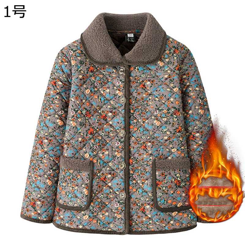 中綿上衣 年がしら レディース 裏起毛 刷り上げる 成人女性服 中綿厚地の外套 生あたたかい アウター 老いらく者 年より お年より 敬老の差し上げ物 秋冬着 60代 70代 80代 厚地の外套 トップス 馬鹿でかい大きさ
