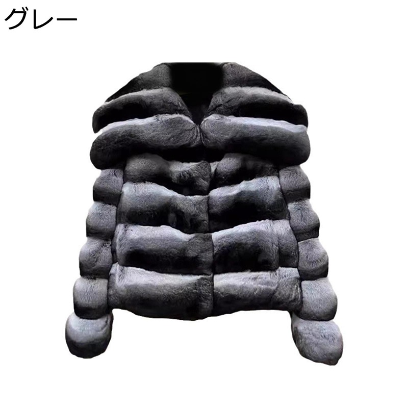 レディース 毛皮コート フェイクファージャケット ショート丈 アウター エコファー 防寒 厚い ふわふわ モコモコ カーディガン スタイリッシュ エレガンス 冬服 デイリー カジュアル