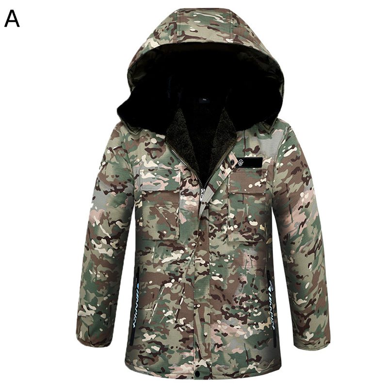 中綿入れコート メンズ 裏起毛 ミリタリー 綿入れジャケット 中年 秋冬物 防寒アウター 綿服 厚手 防寒防風 温か 体型カバー 迷彩柄 大きいサイズ トラベル デイリー バイキング カジュアル