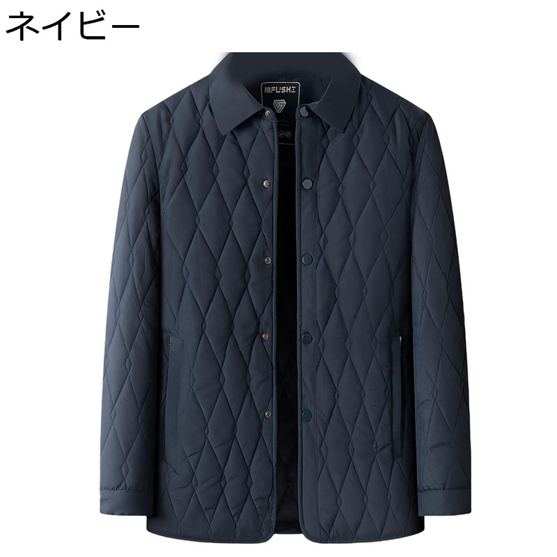 メンズ 中綿コート 綿入れジャケット ブルゾン 綿服 あったかい 秋冬物 ダウンアウター トップス 着痩せ ショートコート ライトアウター カジュアル サイドポケット 中年 お出かけ 戸外 通勤