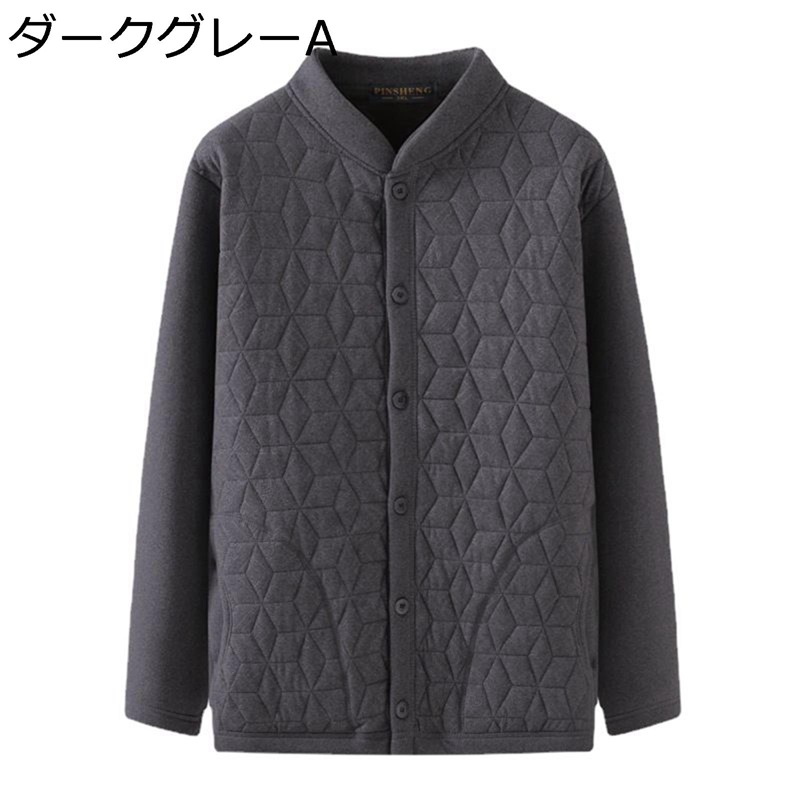 中綿入れジャケット 裏起毛 メンズ 中綿ブルゾン ショート丈 中年 高齢者向け 冬着 防寒アウター 綿服 厚い 防風 保温 ビッグシルエット 大きいサイズ 室外 散歩 ウォーキング カジュアル