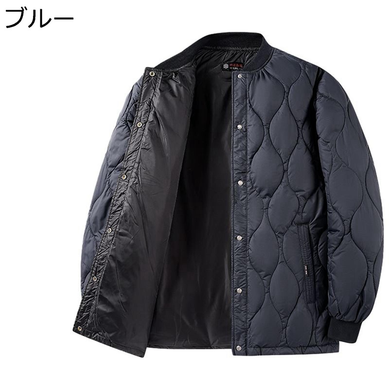 ウィンタージャケット 中綿 メンズ 防寒アウター 中年向け 高齢者 綿服 秋 冬 厚い 防寒 保温 大きいサイズ 着痩せ サイドポケット おしゃれ カジュアル 動きやすい デイリー 普段着 通学