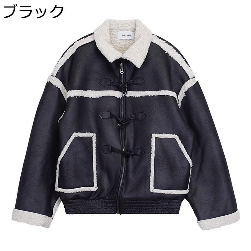 ムートンコート ボアジャケット メンズ スエード 毛皮一体 長袖 ダッフル 裏ボア 切り替え 防風 防寒 フライトジャケット 厚手 通勤 ビジネス カジュアル かっこいい 秋冬 大きいサイズ 男性用|ショップ郷上