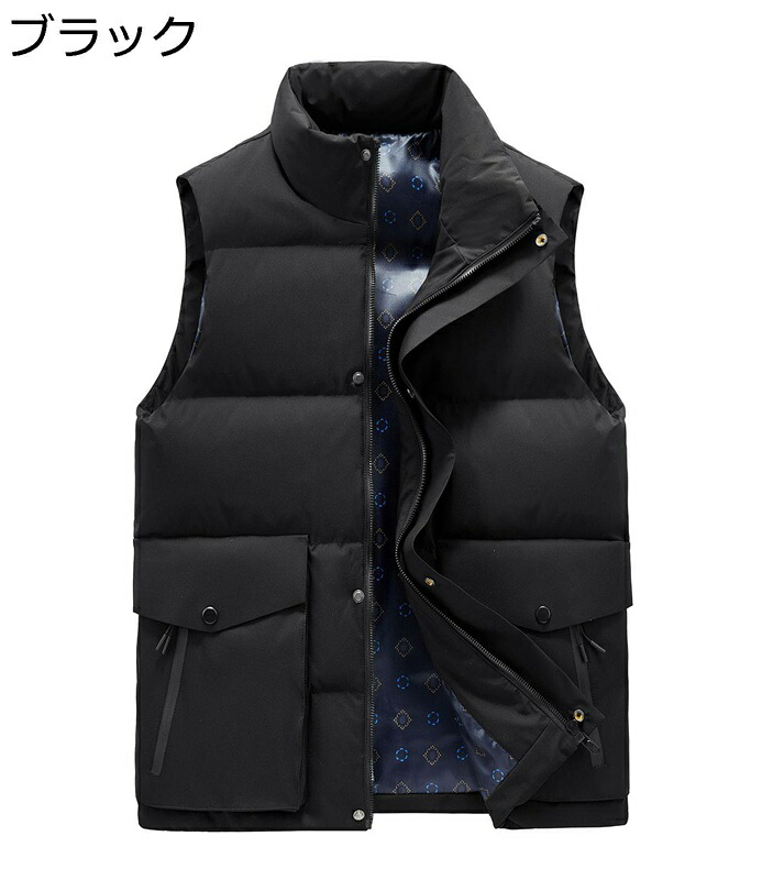 冬服 メンズ ダウンベスト 無袖ジャケット 保温性 チョッキ ワークウェア アウトドア ノースリーブ カーゴポケット アウター 柔らか ウルトラライト ゆったり 韓国風 コーディネート ストーリー 外出 運動