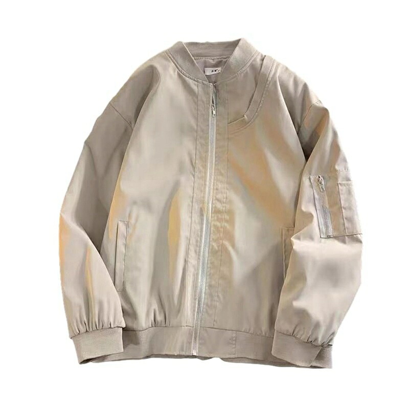 フライトジャケット ミリタリー ショート丈 メンズ コート ブルゾン アウター 長袖 立ち襟 フルジップ 春服 秋冬服 オーバーサイズ カジュアル 防風 普段使い 日常着用 エムエーワン トップス