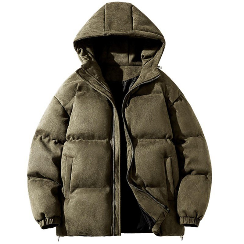 冬物 メンズ 中綿ジャケット ダウンコットン 厚手 防寒着 アウター モコモコ 綿服 フード付き ゆったり シンプル 防風 保温性 綿入りブルゾン おしゃれ アウター 日常 カジュアル 大きいサイズ｜ショップ郷上