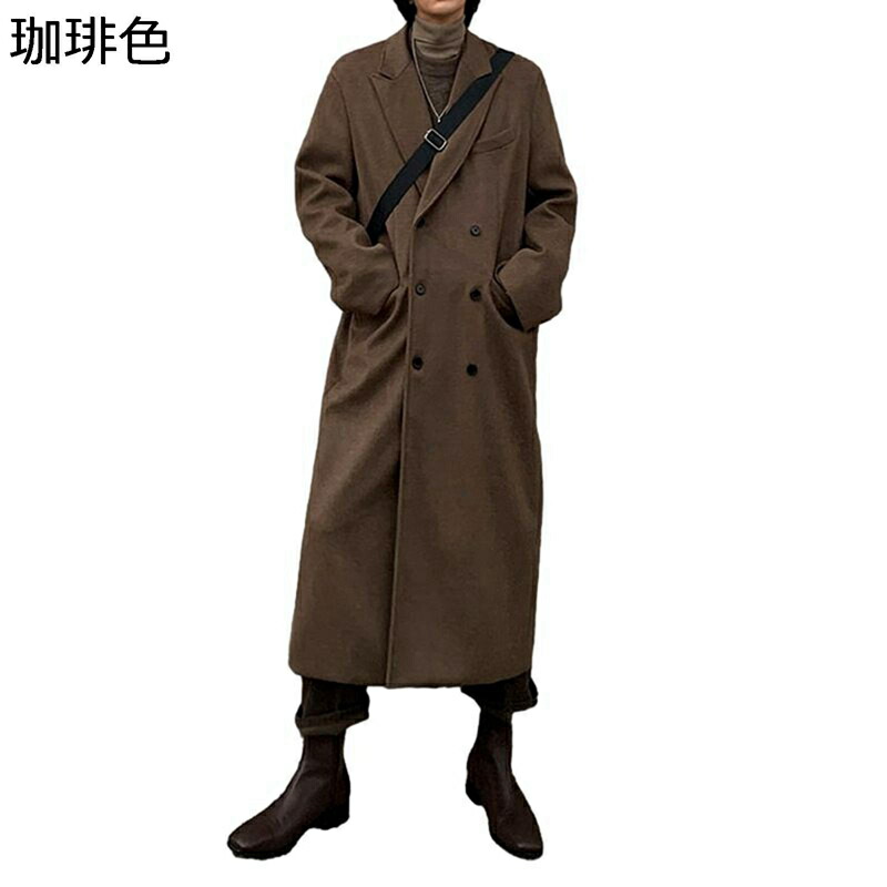 チェスターコート メンズ ラシャ 春秋冬 ロングジャケット ダブルブレスト 膝下 ダスターコート 防寒防風 大人 快適 着痩せ スーツ ビジネス 通勤 大きいサイズ かっこいい 上着 トップス｜ショップ郷上