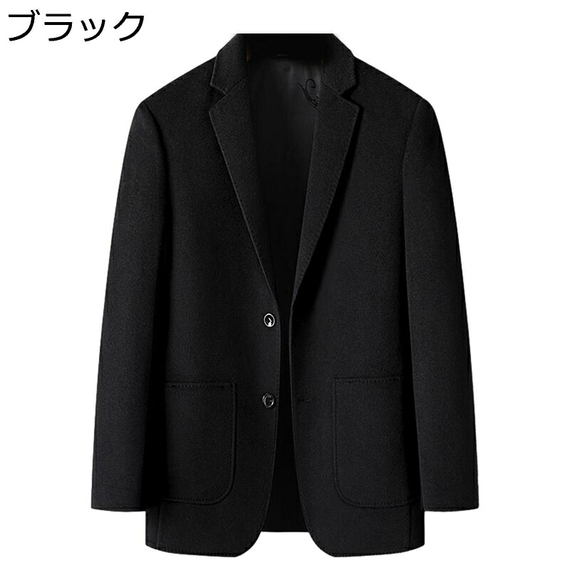 大きいサイズ ビジネスジャケット スーツ メンズ ウール テーラードジャケット 春秋冬 チェスターコート 防寒防風 ショート丈 オーバーコート クラシック シンプル 軽量 フォーマル 通勤 仕事 上着