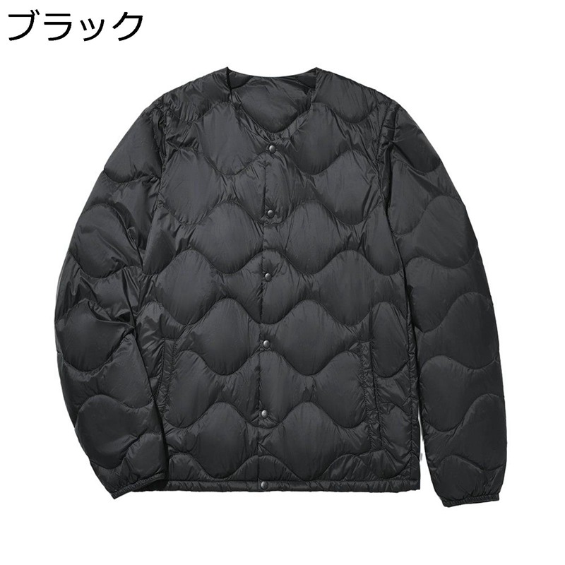 落ちこむ上衣 メンズ 朦々たる 冬 鳥毛 丸首 落ちこむ肌付き あったか 防寒着 アウター 無地 ウルトラ点火装置 心地よい 普段着 アウトドア ウオーキング
