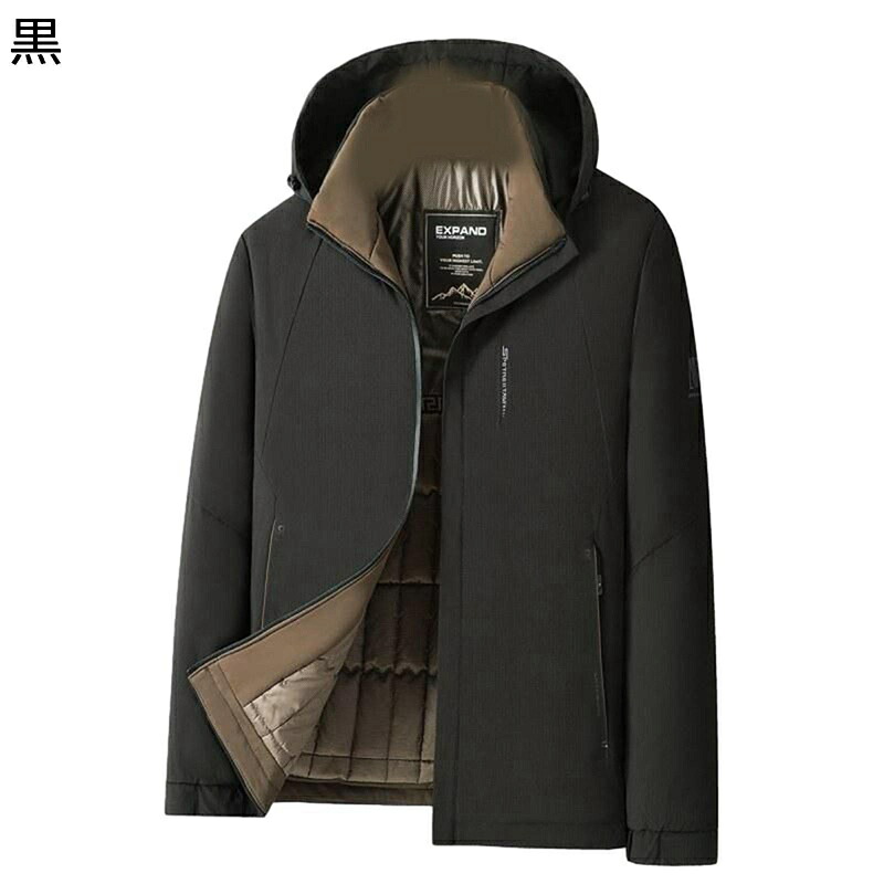 ウィンターコート メンズ 中綿ブルゾン 中綿入れジャケット 厚手 防寒保温 帽子付き 綿服 アウターコート 中年向け お年寄り シンプル 真冬対応 体型カバー 普段着 アウトドア カジュアル