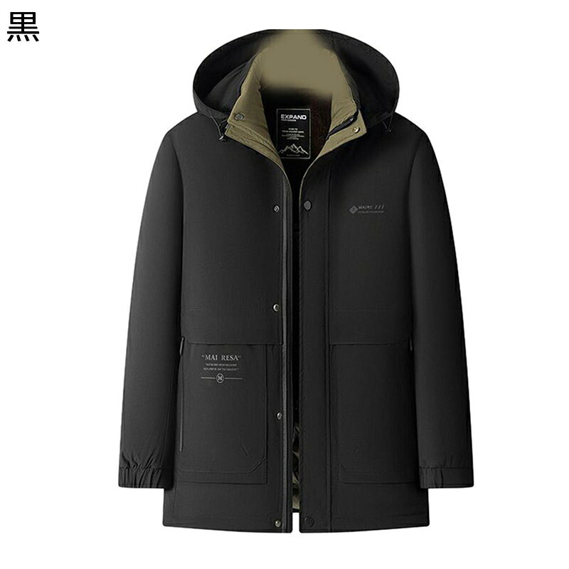 メンズ 中綿上衣 中綿入れ厚地の外套 上衣 綿服 生あたたかい 秋 冬 ウィンターアウター トップス 広々とした影ぼうし かぶり笠付き添い人 心地好い 衣嚢付き添い人 中年 通い通学 着回し オシャレ