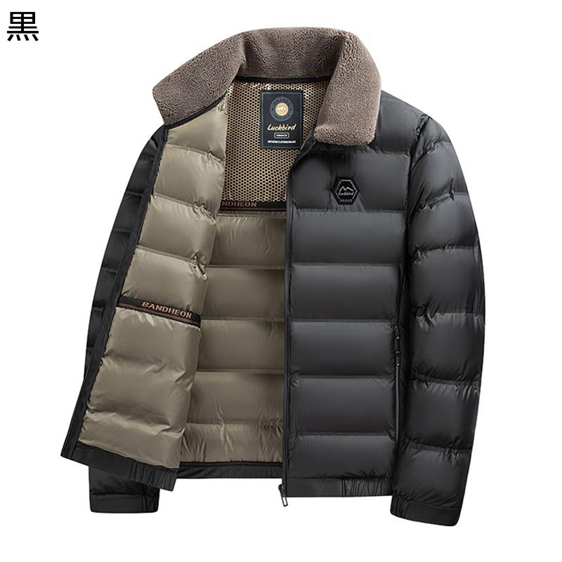メンズ 中綿厚地の外套 綿入れ上衣 上衣 綿服 あったか 秋冬着 ダウンアウター トップス 広広とした影ぼうし ライトアウター 心地よい 両側衣嚢 中年向け 表どおり 通い通学