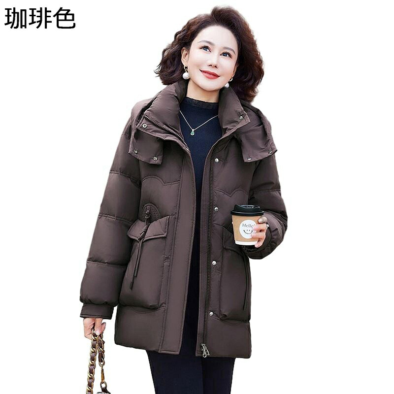 ダウンコート レディース 長袖 冬のコート フード付き 大きいサイズ 厚手 防寒ジャケット ジャンパー ファッション カジュアル 柔らかい 母の日ギフト 日常着用 通勤 フォーマル 結婚式｜ショップ郷上