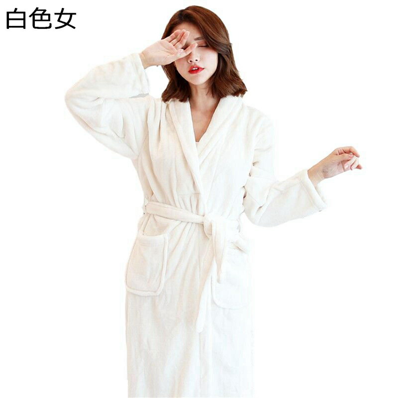 ロープ ガウン Vネック レディース パジャマ フランネル 便利服 家着 無地 柔らかい 厚手 防寒 春 快適 長袖 吸汗 両面起毛 静電気防止 保温 丸洗い可能 タニティ ふわふわ 肌に優しい