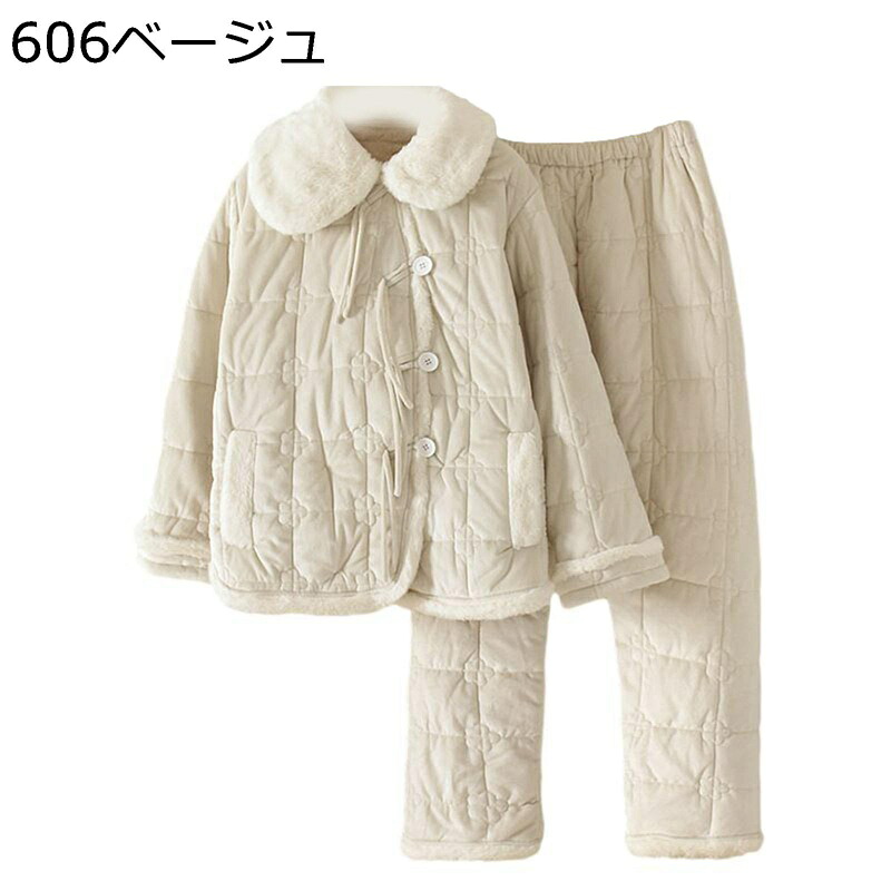 パジャマ フランネル レディース 秋冬 2点セット ふわふわ あったか ホワイト ルームウェア 防寒 暖かい 長袖 部屋着 厚手 ポケット付き 柔らかい 肌に優しい ロングパンツ 寝間着 丸洗い可能 おしゃれ