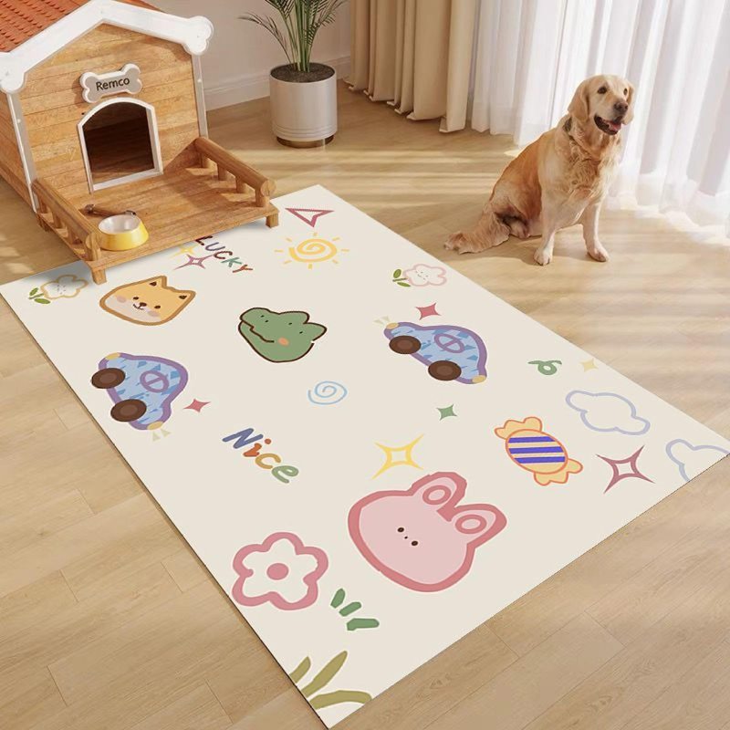 トイレ下敷きマット ペットマット フローリングカーペット トイレ下敷きマット 犬 猫用洗えるペットシーツ 犬猫兎用 防水 DIY可能 防滑 めくれない 拭ける 大判サイズ 介護シーツ 柄1 20*40