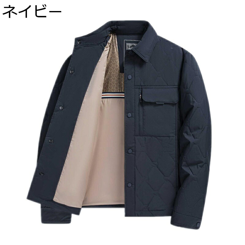 中綿上衣 メンズ キルト処理 ともし火上衣 折り襟 防寒防風 生あたたかい アウター 分かりやすい 軽さ 長袖 か細い マルチ衣嚢 御役目着 かっこ良い 御居処跳ねる 細工物 スポーティ 秋冬 トップス コート・ジャケット-レディースファッション