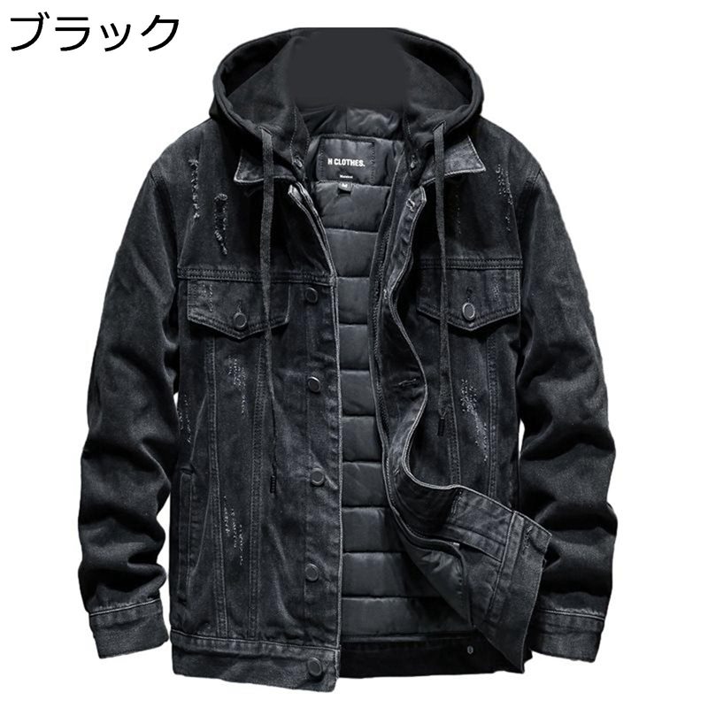 裏起毛 デニムコート Gジャン 冬服 メンズ ボアブルゾン 体型カバー 厚手 防寒着 暖かい 厚い ゆったりシルエット アウター カッコイイ オフィス 多機能 戸外