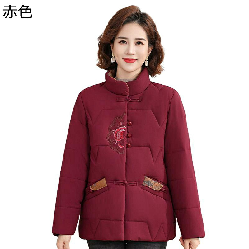 中綿コート 中綿入れ シニア レディース 長袖 秋冬服 厚手コート 裏起毛 保温ウェア 防寒アウター 大きいサイズ あったか カジュアル 婦人服 お母さん 上下セット オフィス 通勤 お祝い｜ショップ郷上