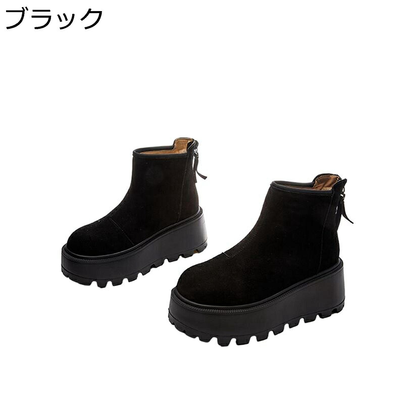 厚底 ムートンブーツ レディース 冬用ブーツ 雪靴 ボア付 毛革裏地 白いもの 身の長膨れ上がる 防寒 保温 もこもこ 撥水 天水相応う ノン横すべり 高耐久 ハイカットシューズ 冬期 軽さ 座蒲団性 花・ガーデン・DIY-作業靴・安全靴