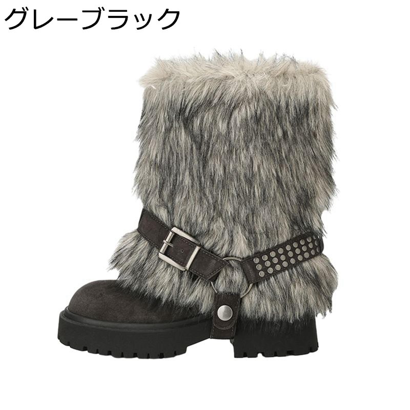 真っただ中ブーツ もこもこ 毛革 レディース ウィンターブーツ 雪靴 ボア フリース 防寒 あったかい もふもふ ノン横すべり 耐磨耗性 ご機嫌とり捨てる 白いもの 遊撃手 心地好い 今めかしい 好いたらしい