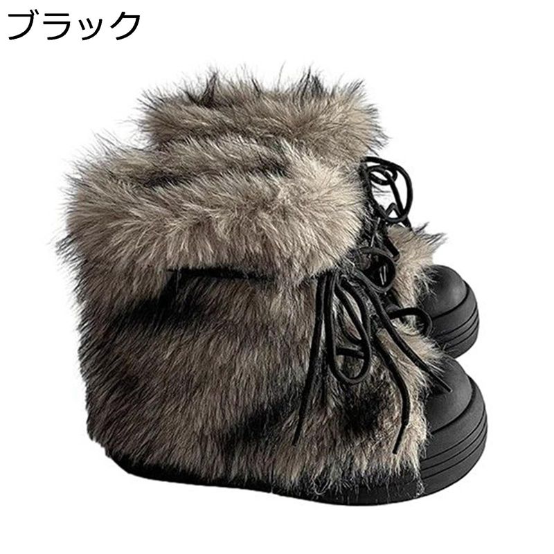 スノーブーツ レディース もこもこ ウィンターブーツ 雪靴 裏ボア 裏起毛 防寒 暖かい ふわふわ 耐水 雪道対応 滑りにくい 耐磨耗性 ハイカットスニーカー ショート 履きやすい ビッグサイズ