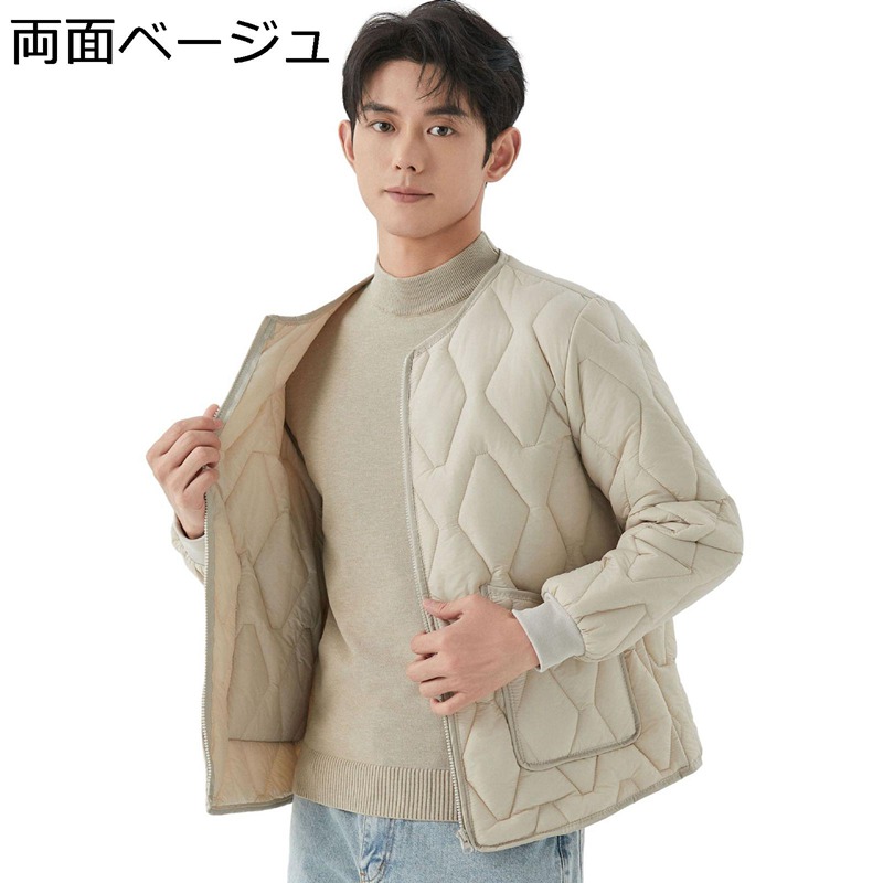 冬用 メンズ 中綿ジャケット 綿服アウター 厚手 インナー 防寒着 丸首 シンプル ダウンコットン 保温 暖か ショート丈 アウトドア 普段使い カジュアル 通勤 ゆったり