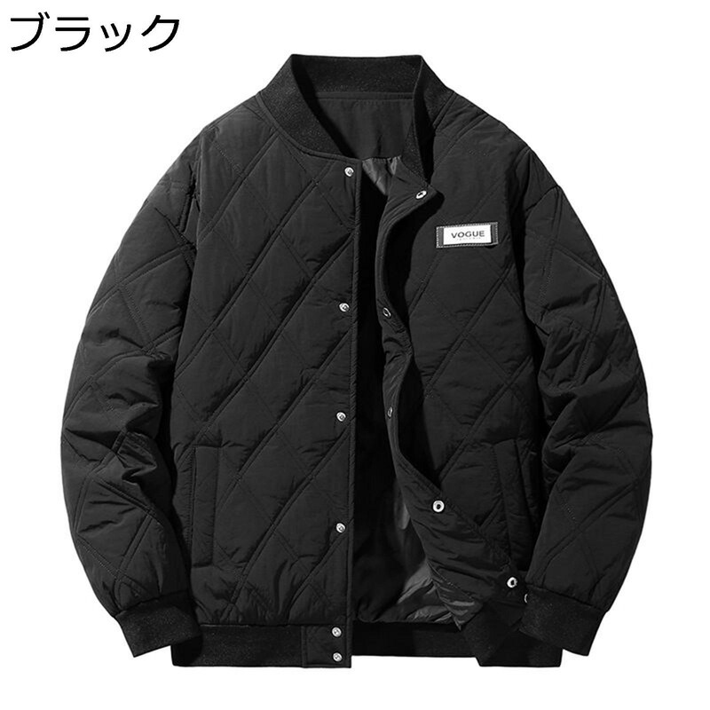 メンズ 綿服ジャケット キルティング 中綿ジャケット 立ち襟 スタジャン ゆったり 保温 防寒着 シンプル アウトドア 秋冬 ショート丈 カジュアル アウトドア 日常